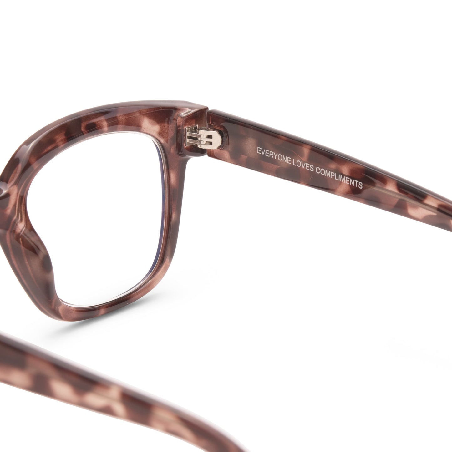 AVA - BEIGE TORTOISE + BLUE LIGHT READERS detail back