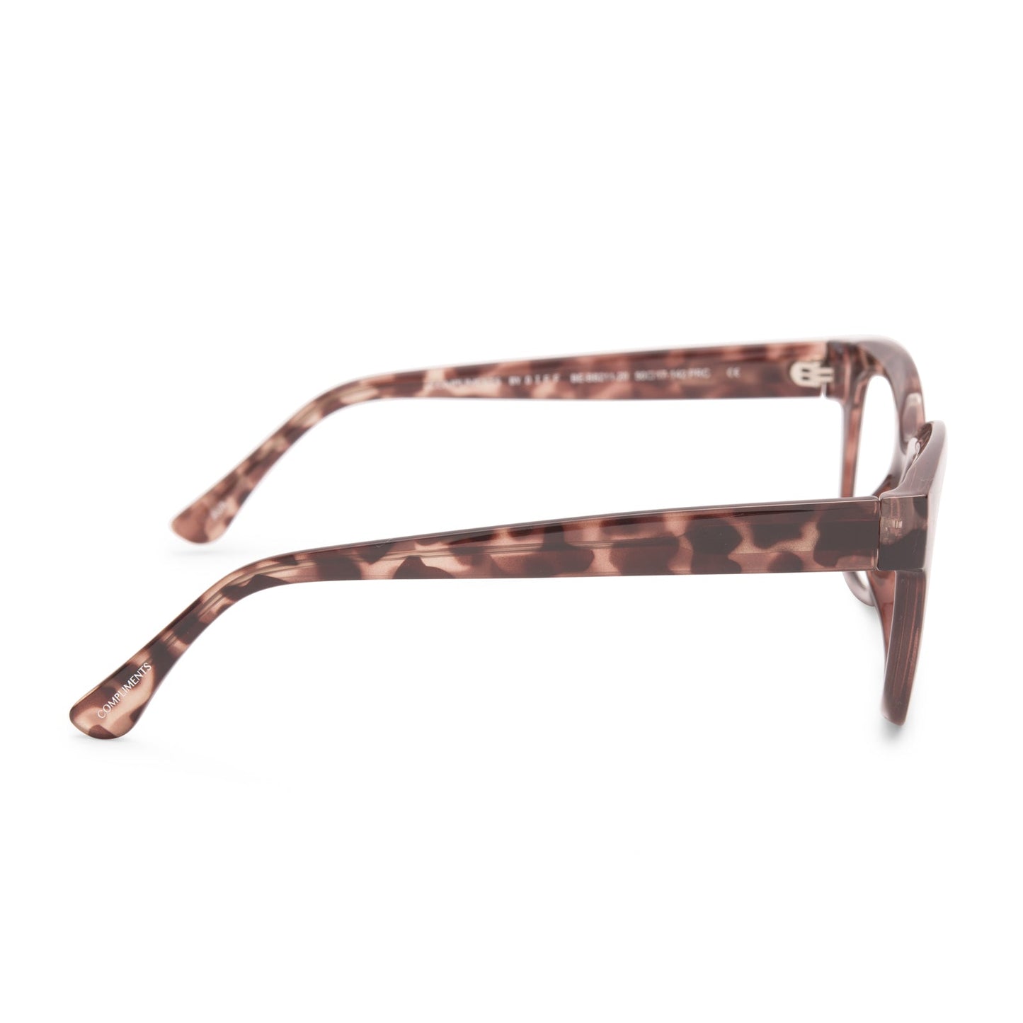 AVA - BEIGE TORTOISE + BLUE LIGHT READERS side