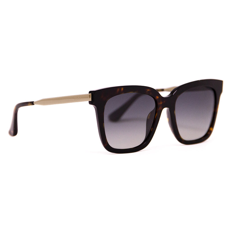 BELLA - AMBER TORTOISE + STEEL GRADIENT + POLARIZED SUNGLASSES anlge