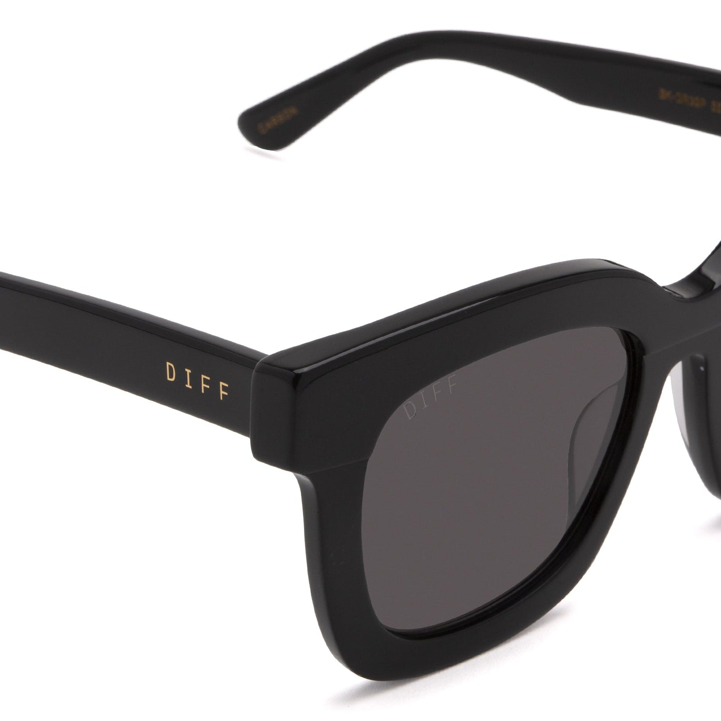 Carson Black Dark Smoke Polarized sunglasses - detail