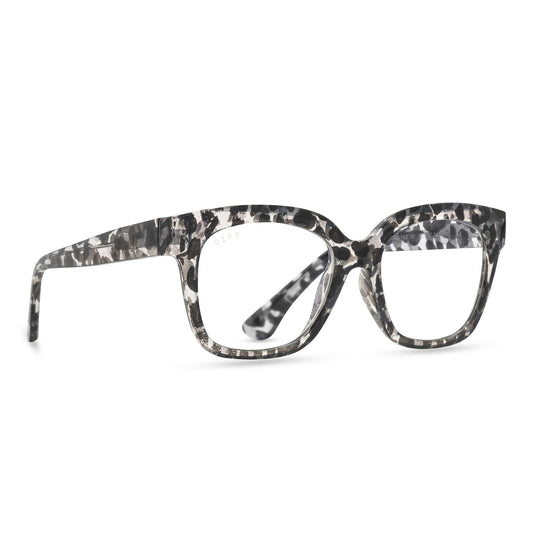 AVA - CLEAR LEOPARD + BLUE LIGHT READERS angle