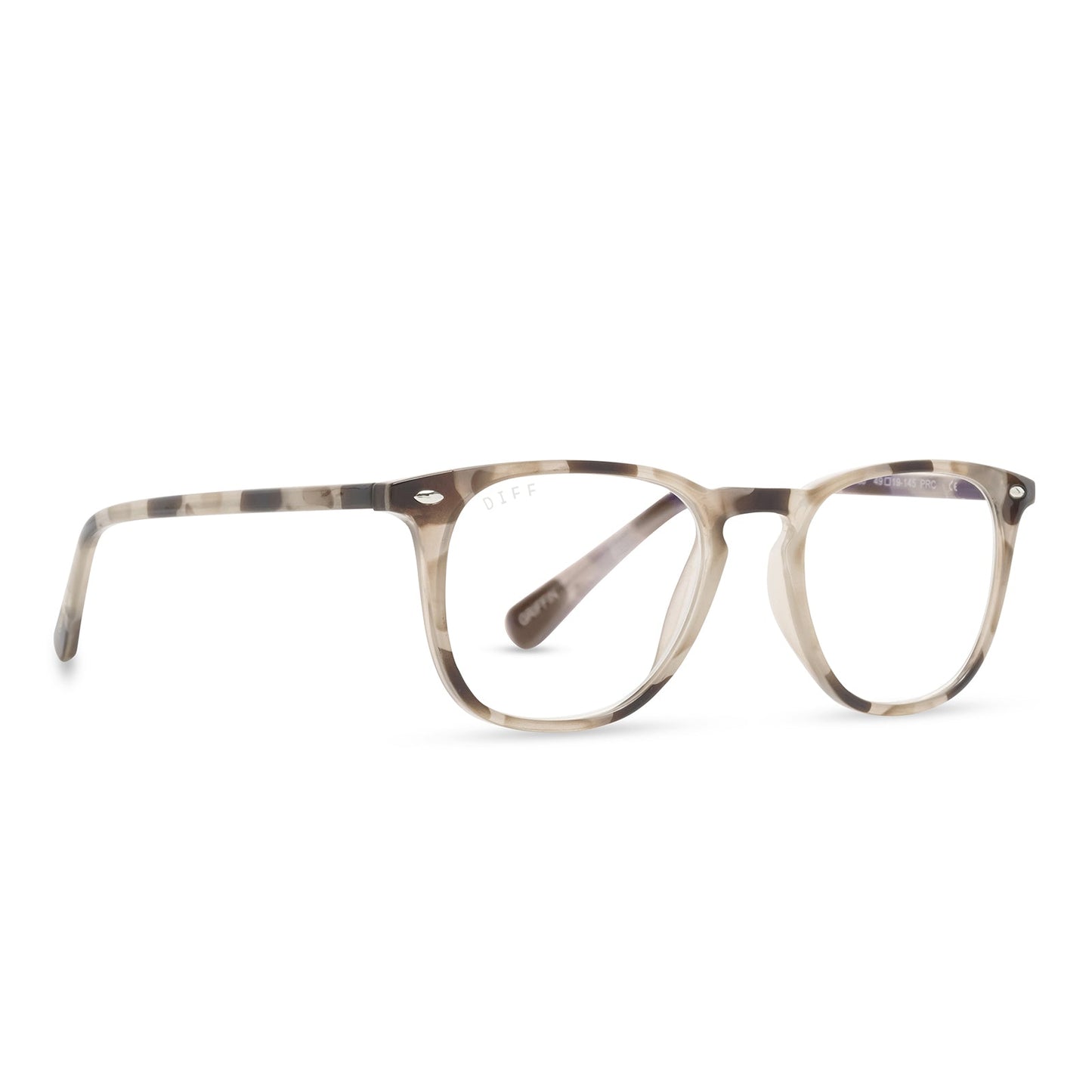GRIFFIN - CREAM TORTOISE + BLUE LIGHT READERS angle