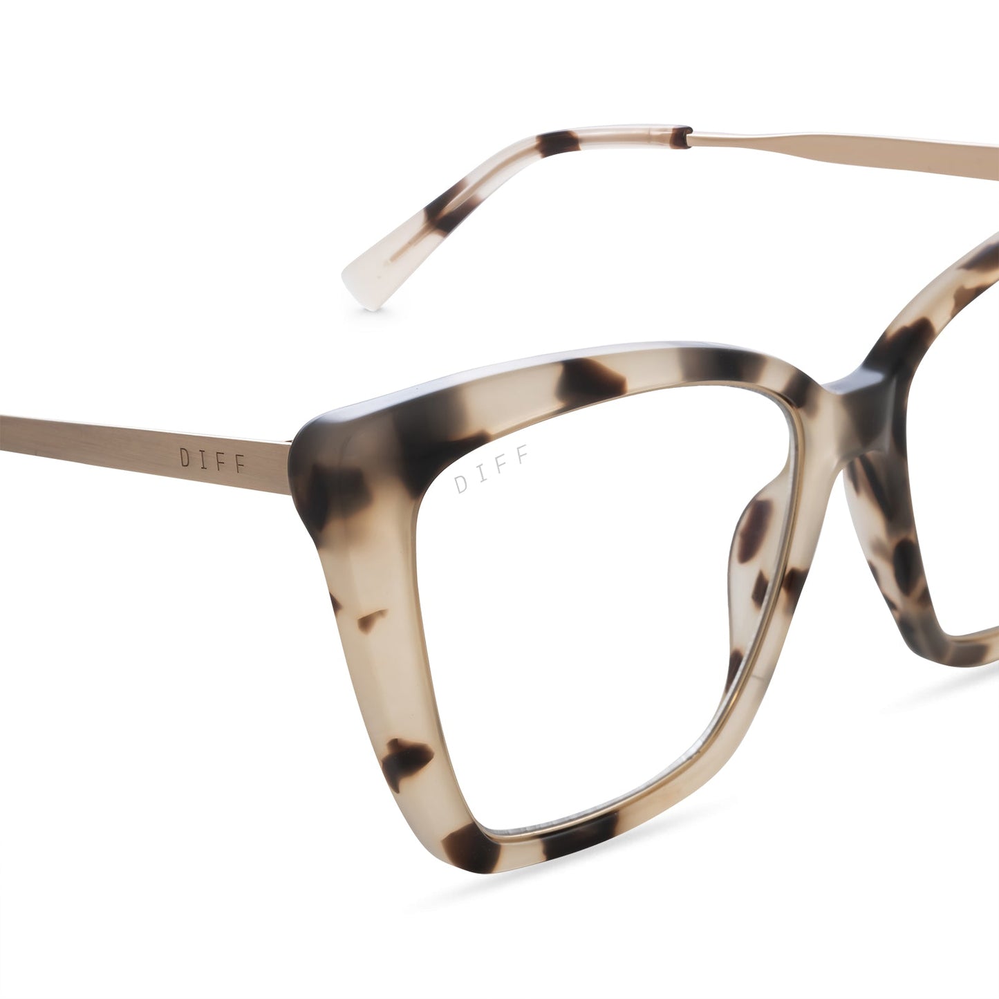 BECKY IV - CREAM TORTOISE + BLUE LIGHT TECHNOLOGY DETAIL