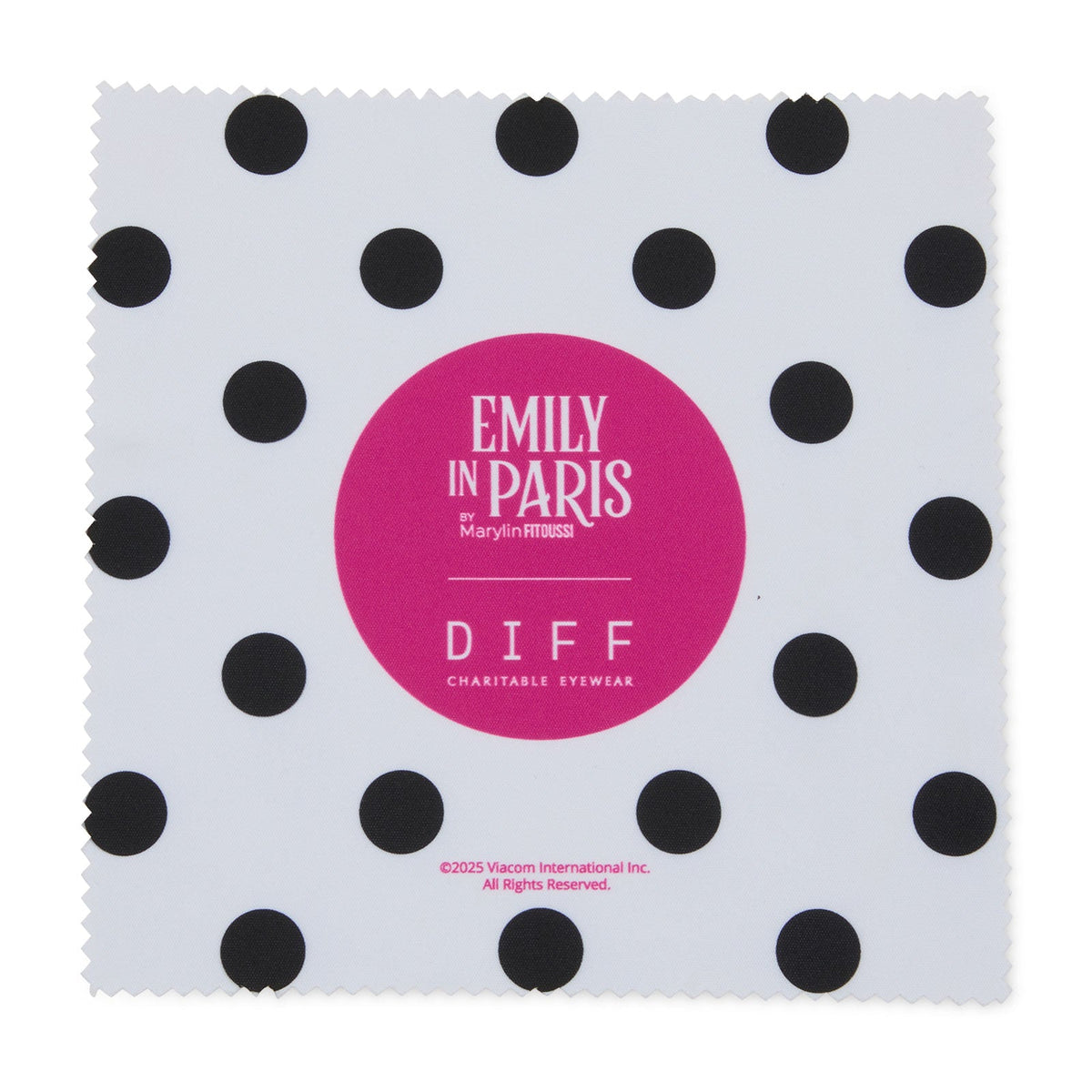 emily in paris x diff eyewear cleaning cloth