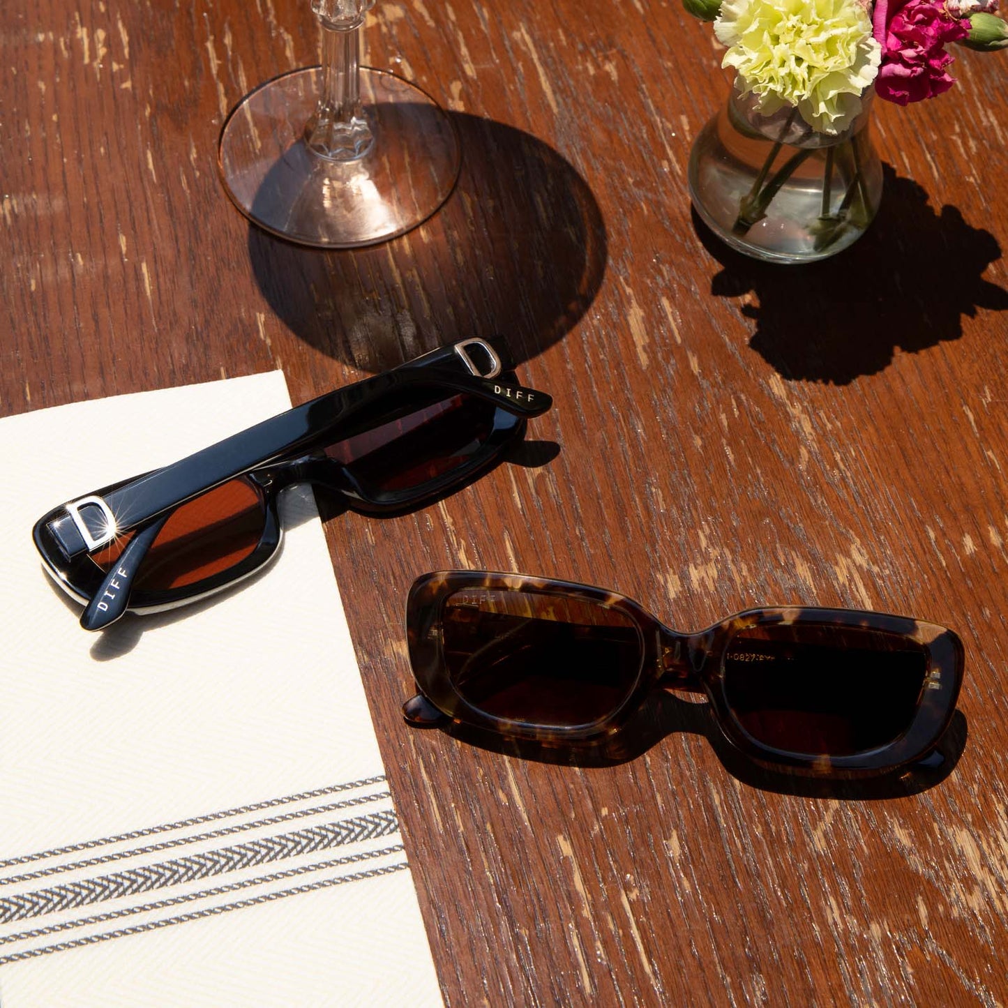still life shot of daphne sunglasses