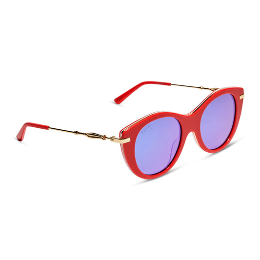 LUNA LOVEGOOD LUNA PINK + PURPLE MIRROR SUNGLASSES