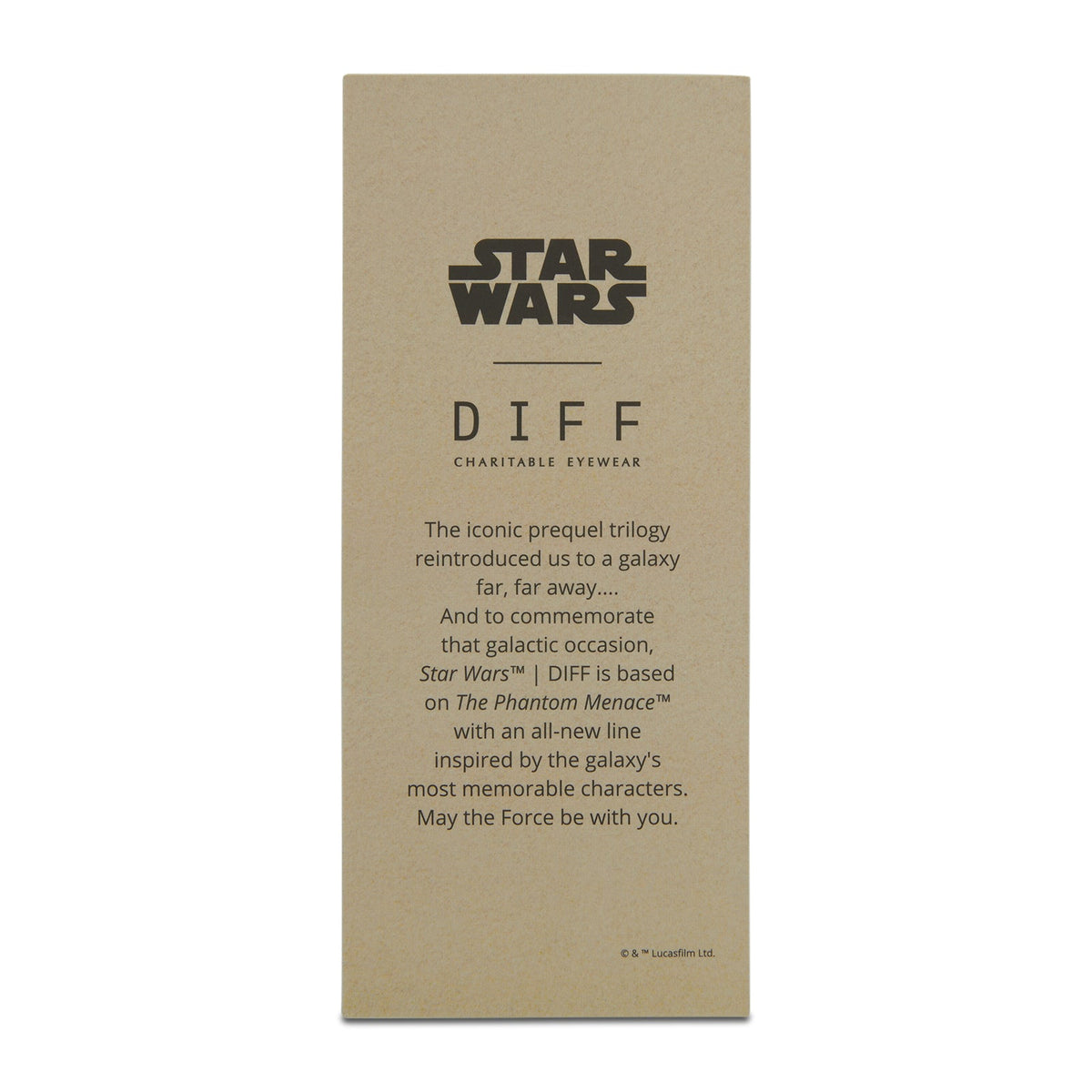 star wars x diff eyewear phantom menace 25 years anniversary card - back