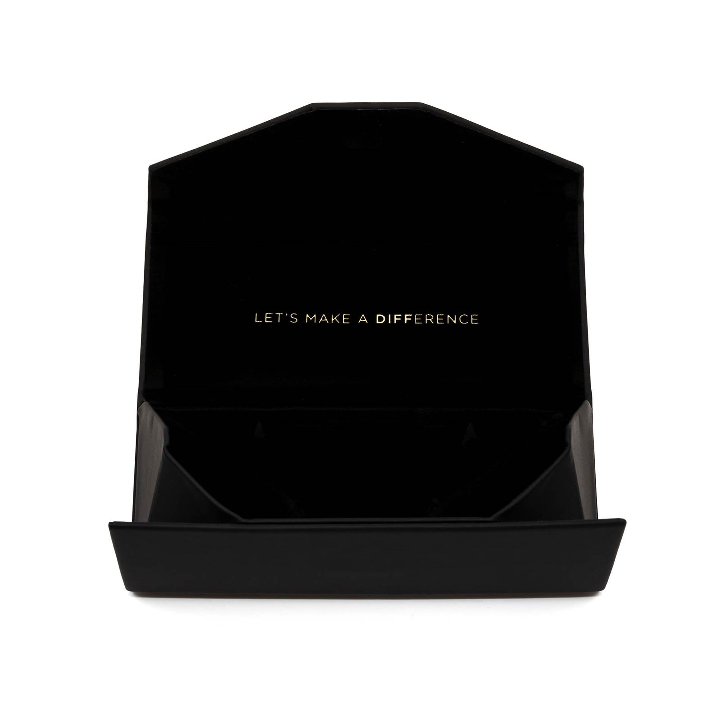 diff eyewear black folding case open