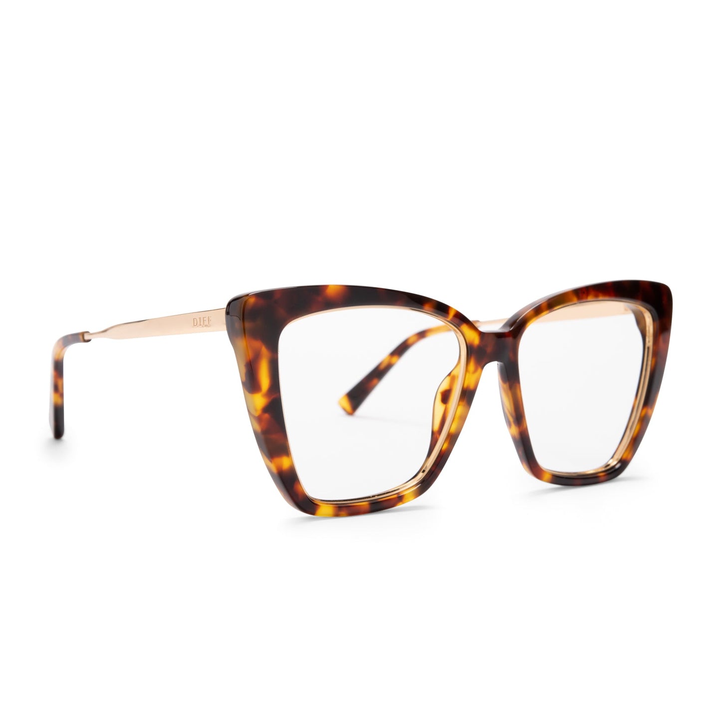 Becky IV Amber Tortoise and blue light technology angle