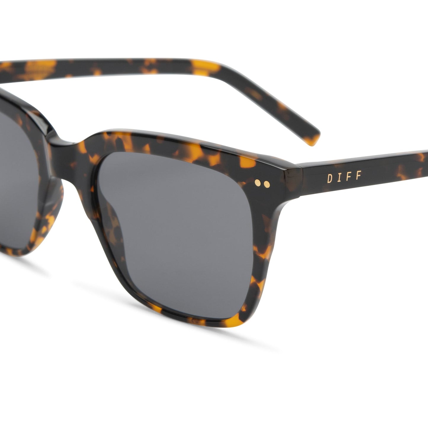 billie shadow tortoise and grey polarized lens detail