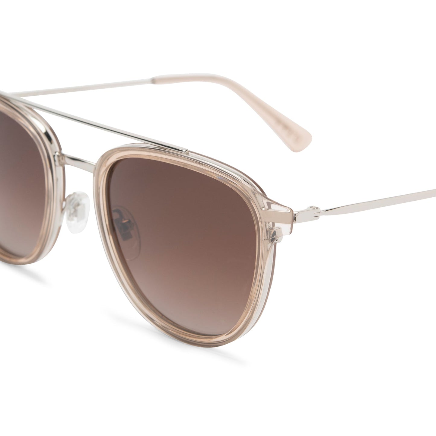 camden vintage crystal and brown gradient polarized lens detail