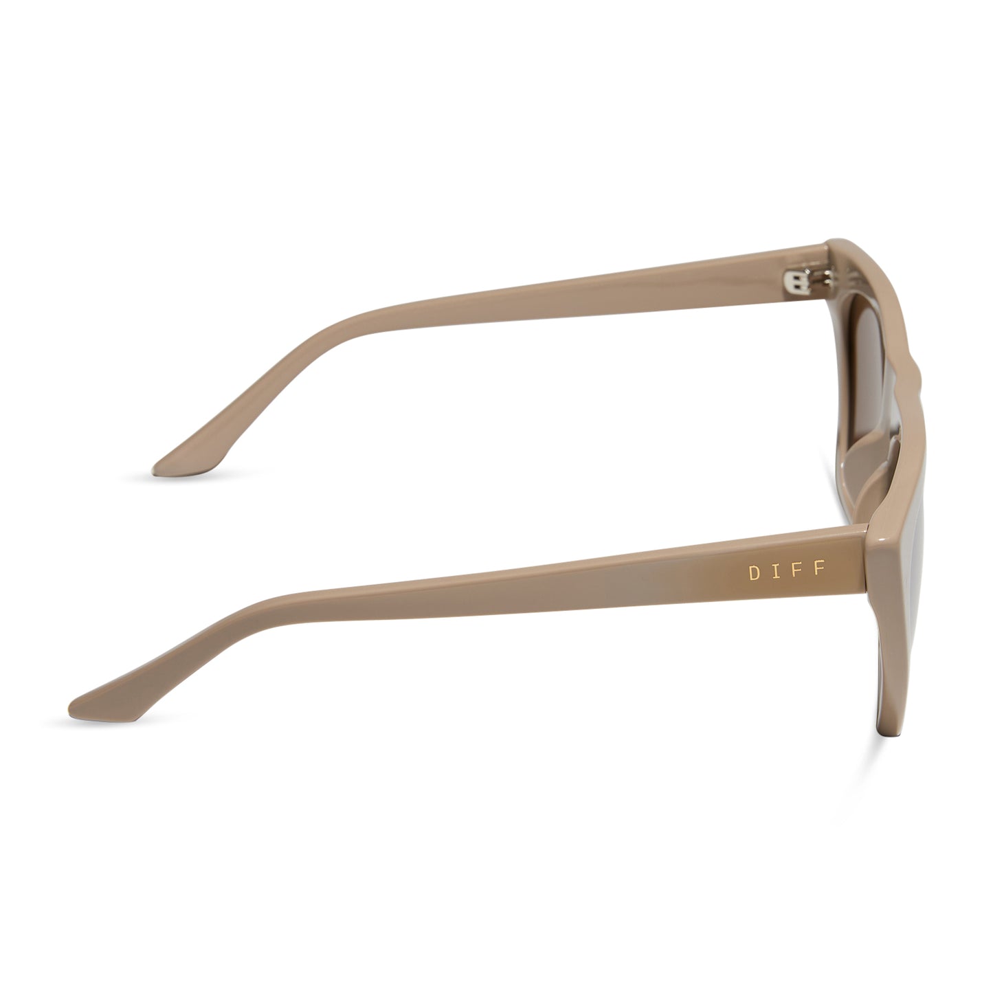 diff eyewear featuring the avril cateye sunglasses with a almond frame and silver flash lenses side view