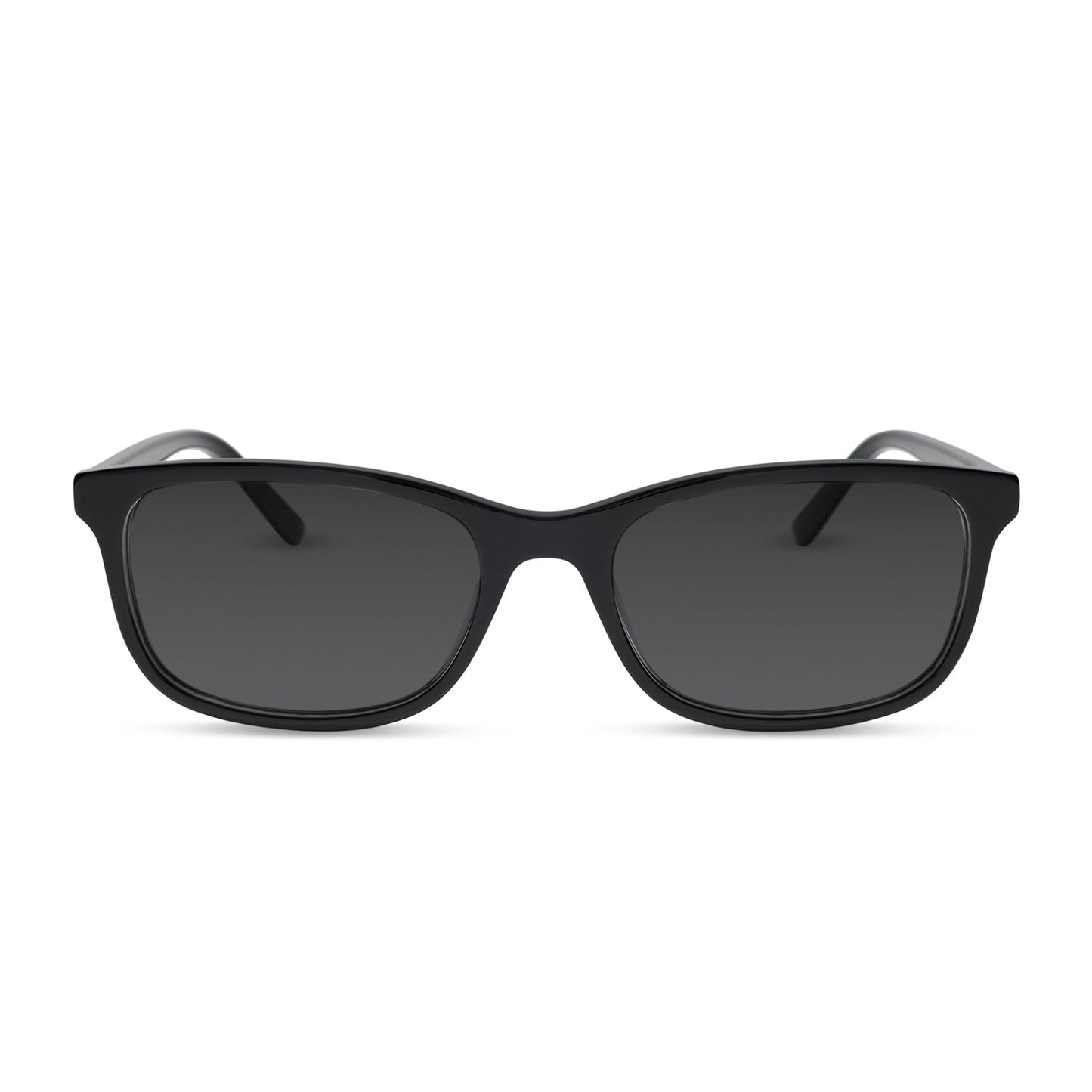 diff eyewear featuring the bradford rectangle prescription sunglasses with a black frame front view