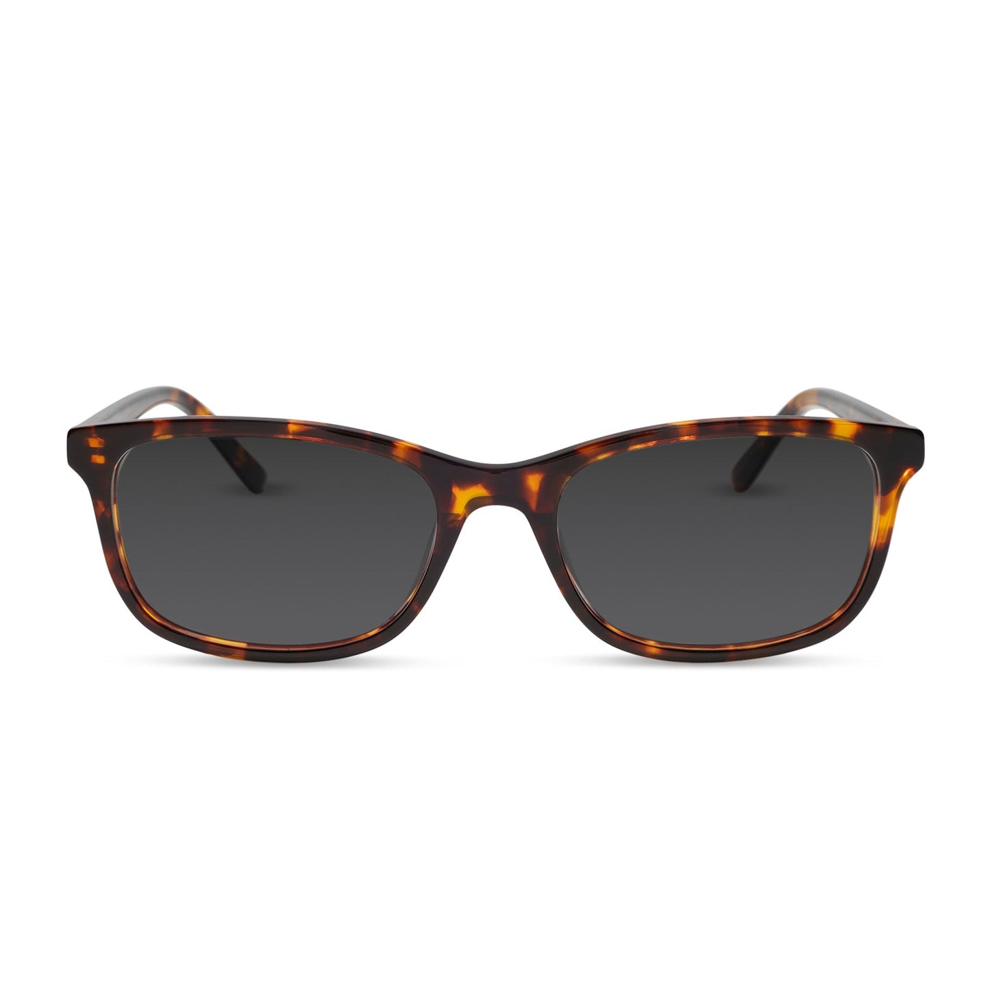 diff eyewear featuring the bradford rectangle prescription sunglasses with a rich tort frame front view