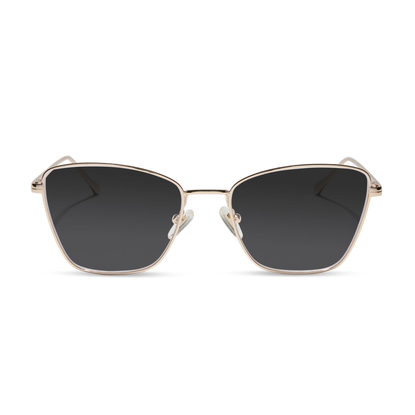 diff eyewear featuring the connie cat eye prescription sunglasses with a gold frame front view