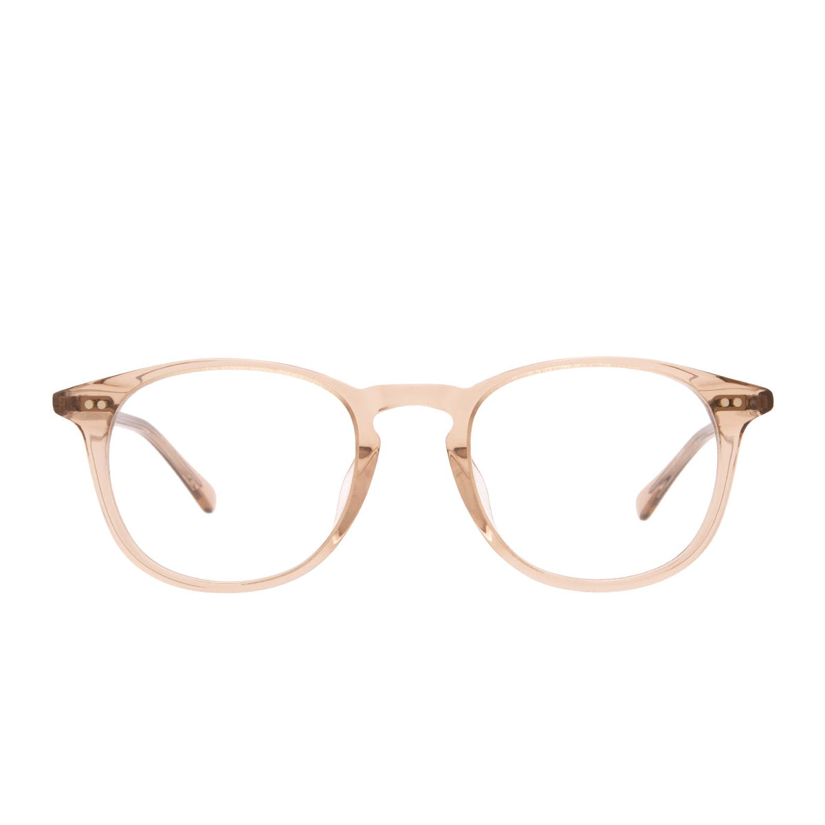 diff eyewear jaxson square glasses with a vintage crystal frame and prescription lenses front view