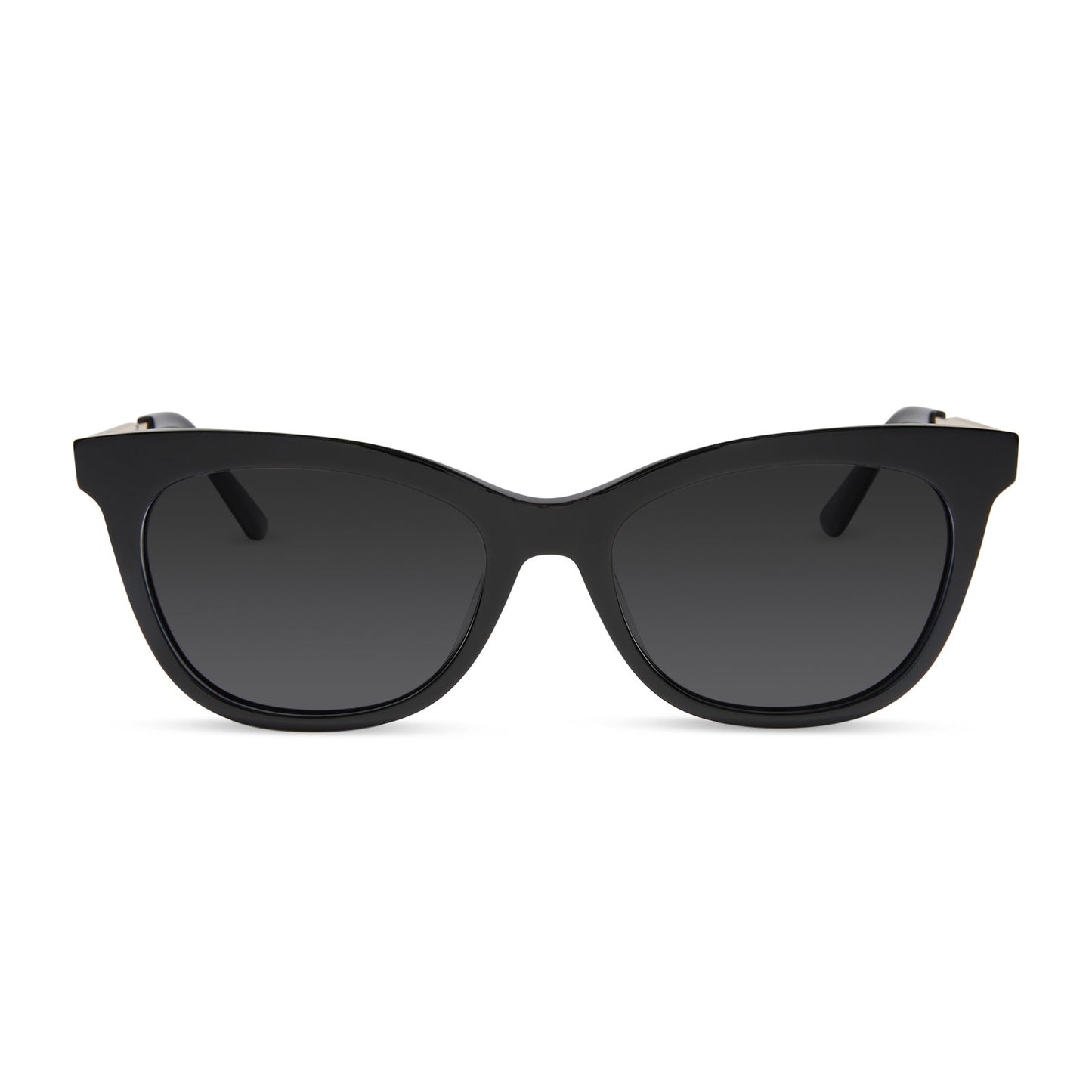 diff eyewear featuring the sylvia cat eye prescription sunglasses with a black frame front view