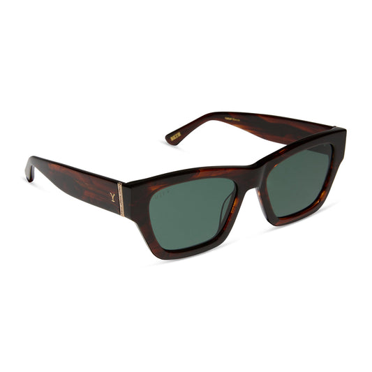 diff eyewear yellowstone beth ii sunglasses sequoia & g15 angled view