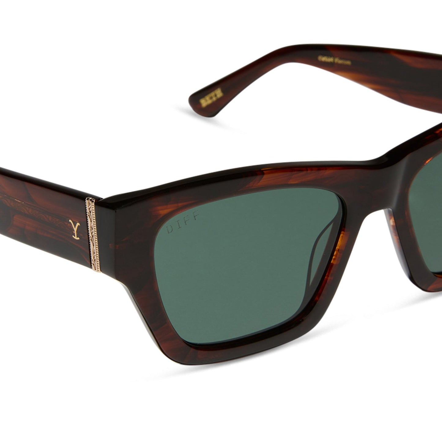 diff eyewear yellowstone beth ii sunglasses sequoia & g15 detailed view