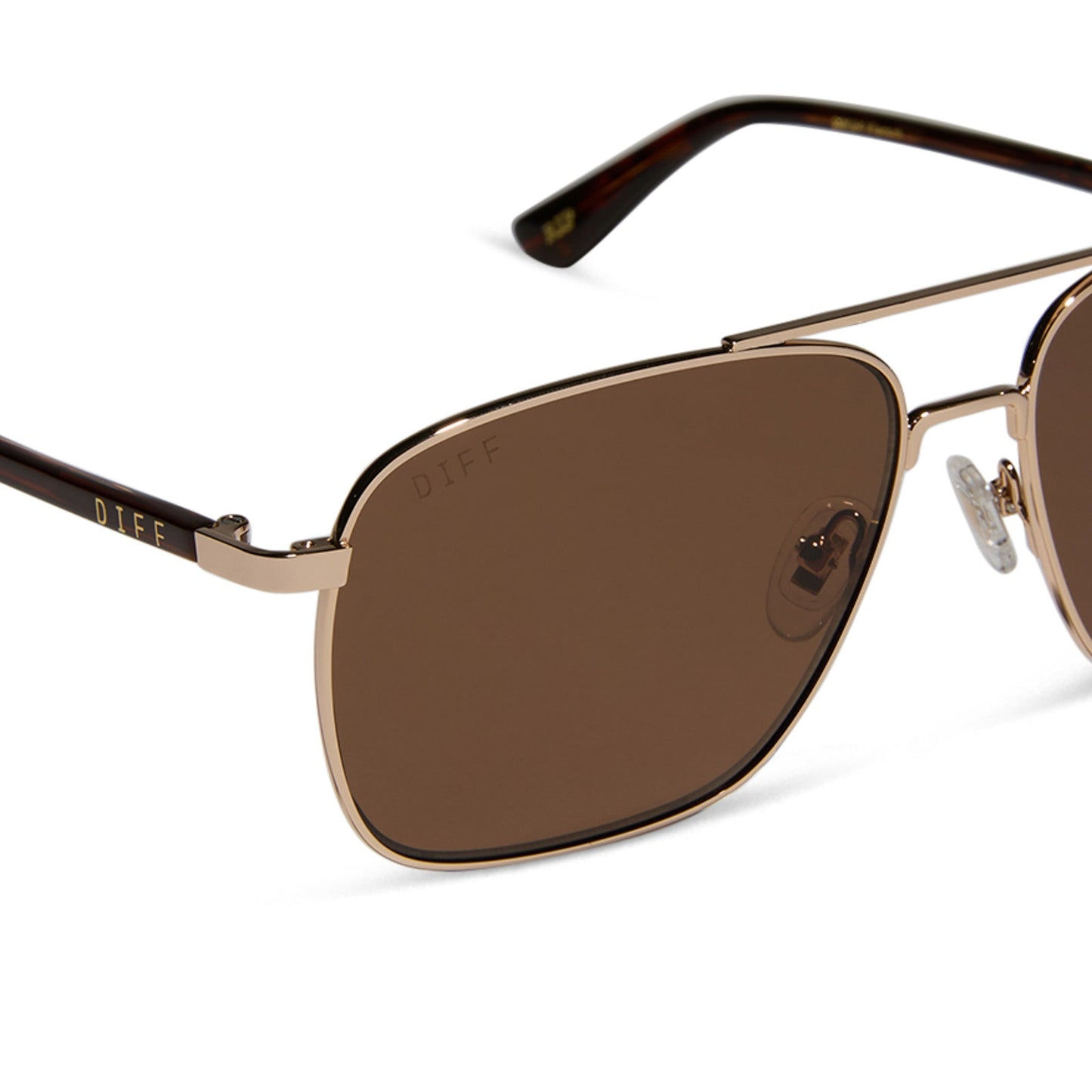 diff eyewear yellowstone rip wheeler sunglasses gold & brown detailed view