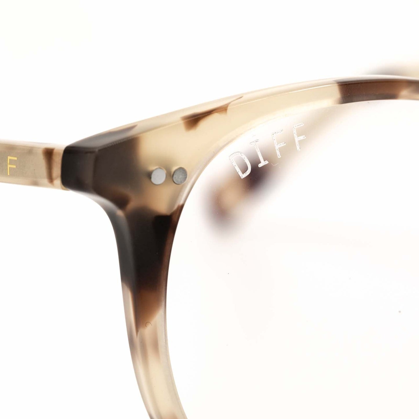 diff eyewear jaxson cream tortoise blue light technology detailed view