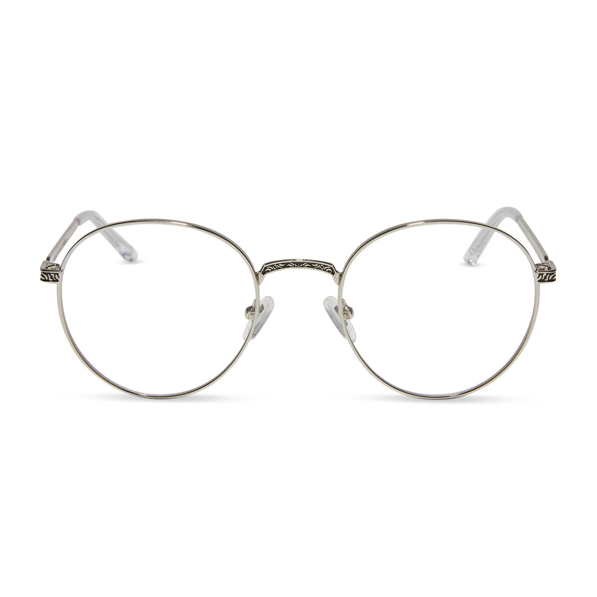 star wars x diff eyewear mace winduâ„¢ï¸ prescription glasses with space oxidized steel metal frame front view