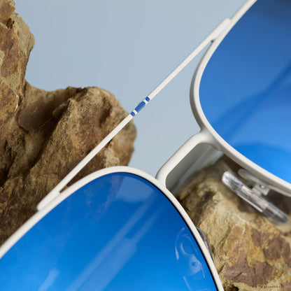 still life - star wars x diff eyewear featuring the blue squadron rebel pilot navigator sunglasses detailed view of bridge