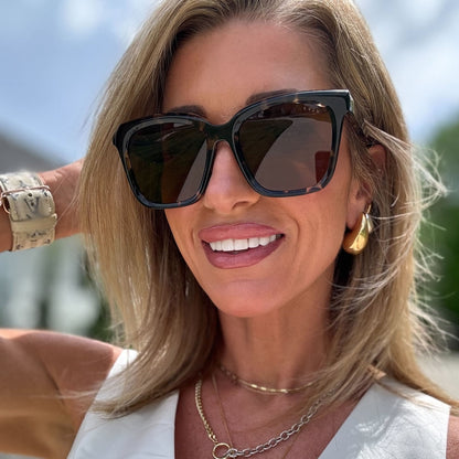 MEREDITH - ESPRESSO TORTOISE + BROWN + POLARIZED SUNGLASSES
