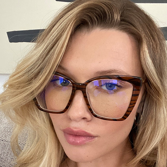 customer content - topperformingstyles wearing becky iv eyeglasses