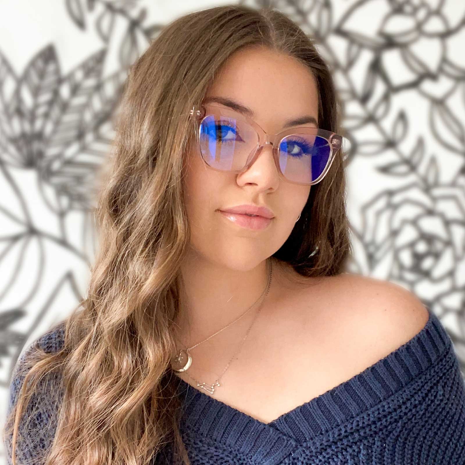 customer content - bychloeleia wearing WINSTON - LIGHT PINK CRYSTAL + BLUE LIGHT TECHNOLOGY 