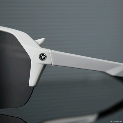 lifestyle - star wars x diff sport stormtrooper sunglasses animated image of hinge flaps