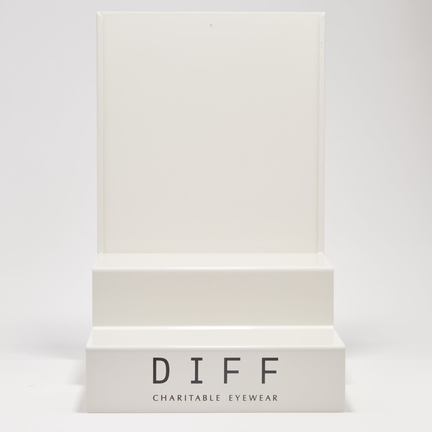 diff eyewear 2 step acrylic metal stand front view