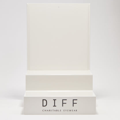 diff eyewear 2 step acrylic metal stand front view