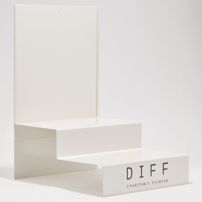 diff eyewear 2 step acrylic metal stand angled view