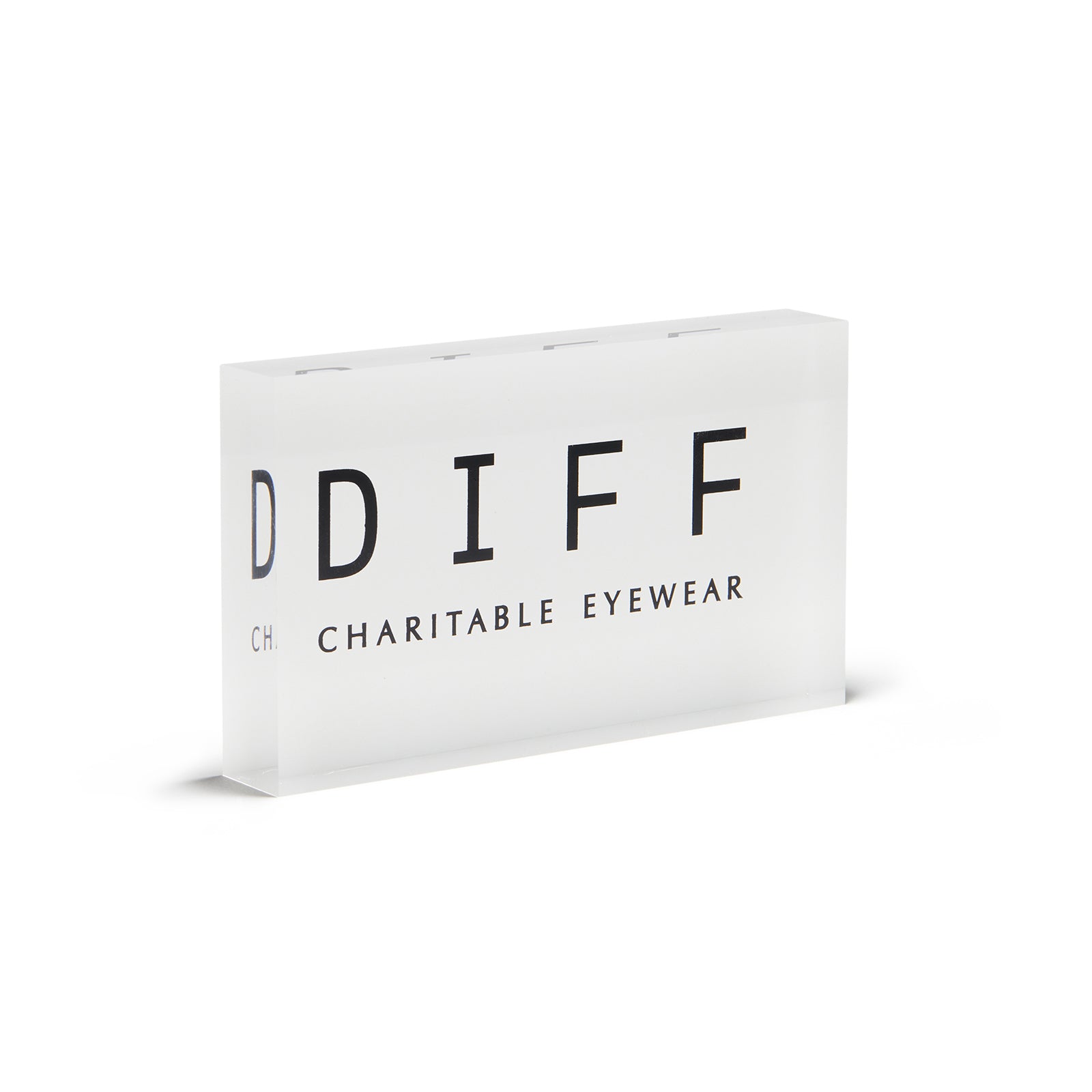 diff eyewear acrylic sign 1 angled view