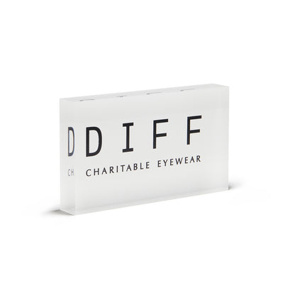 diff eyewear acrylic sign 1 angled view