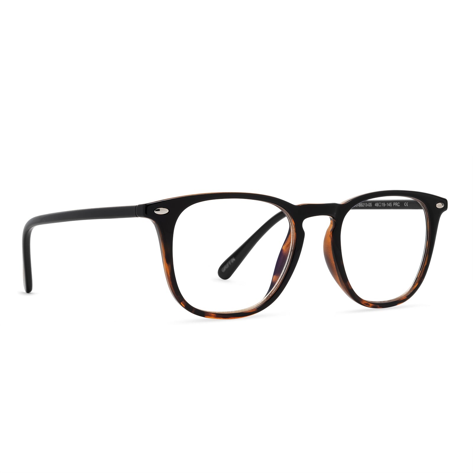 GRIFFIN - BLACK TORTOISE + BLUE LIGHT READERS angle