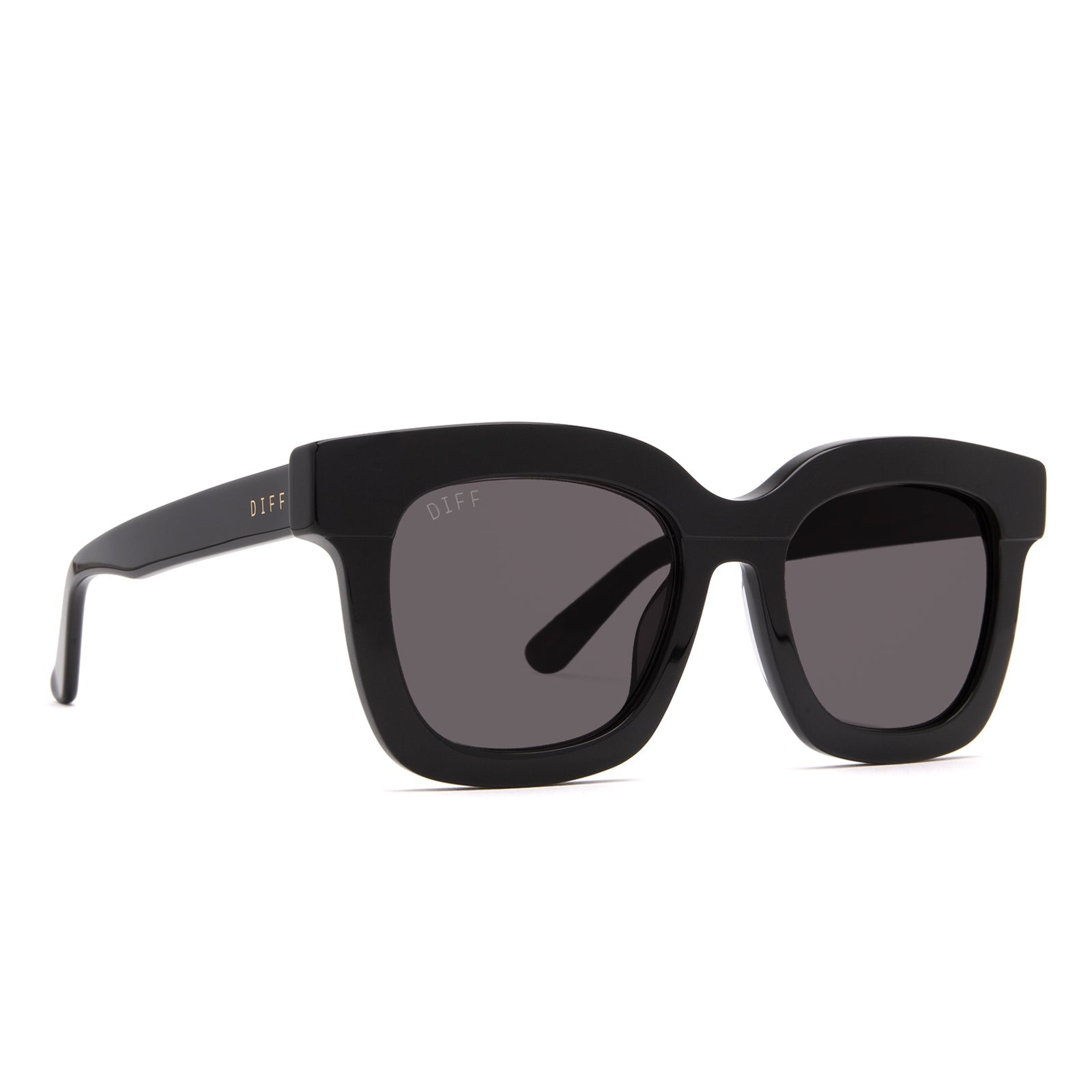 Carson Black Dark Smoke Polarized sunglasses - angle