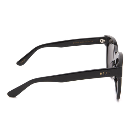 Carson Black Dark Smoke Polarized sunglasses - side