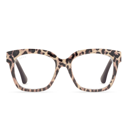 AVA - LEOPARD TORTOISE + BLUE LIGHT READERS front