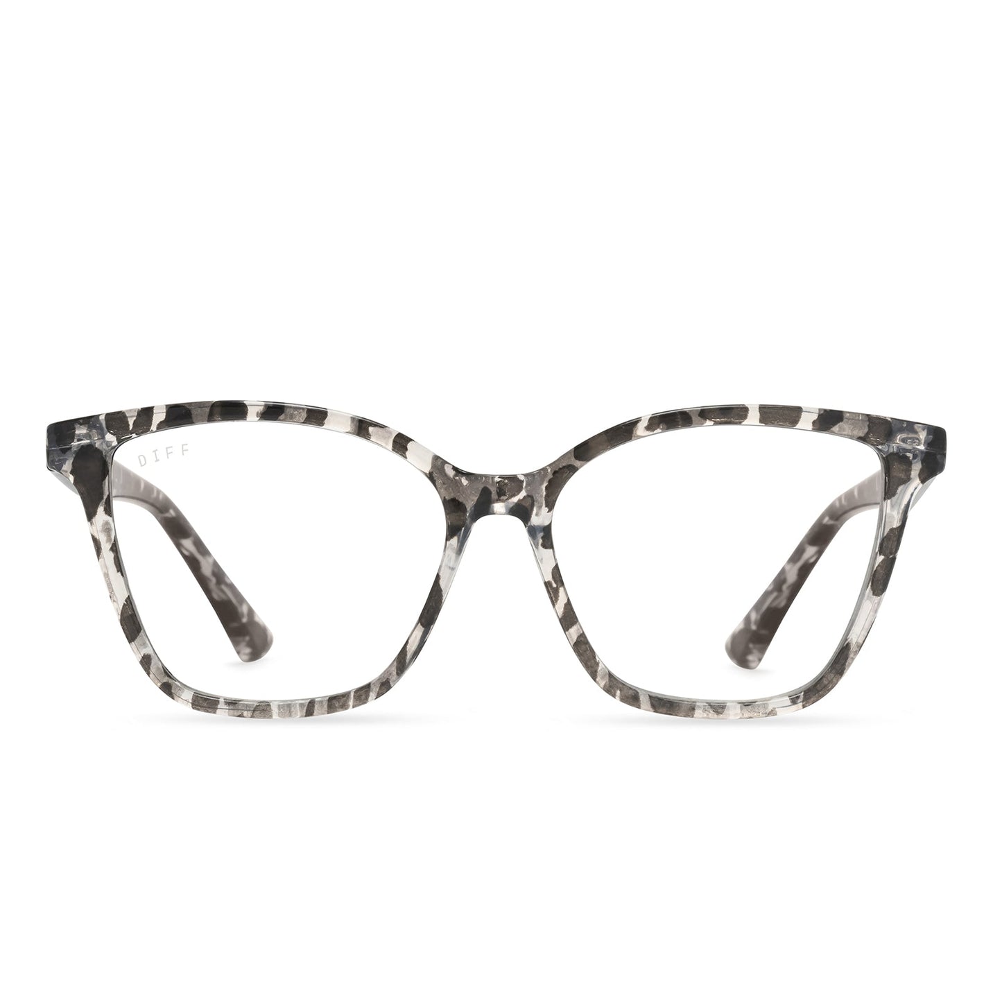 LEAH - CLEAR LEOPARD + BLUE LIGHT READERS FRONT