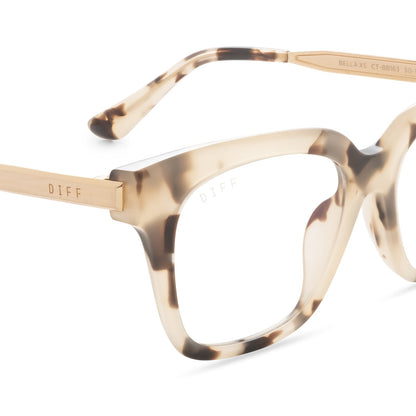 BELLA XS - CREAM TORTOISE + BLUE LIGHT detail