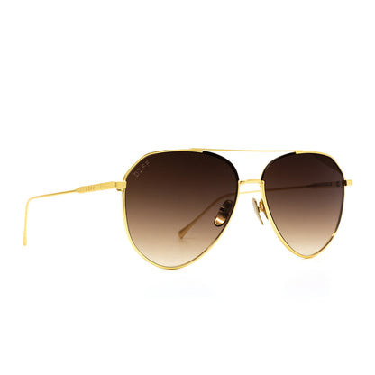 Dash Brushed Gold Coffee Gradient Sunglasses angle