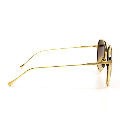 Dash Brushed Gold Coffee Gradient Sunglasses side