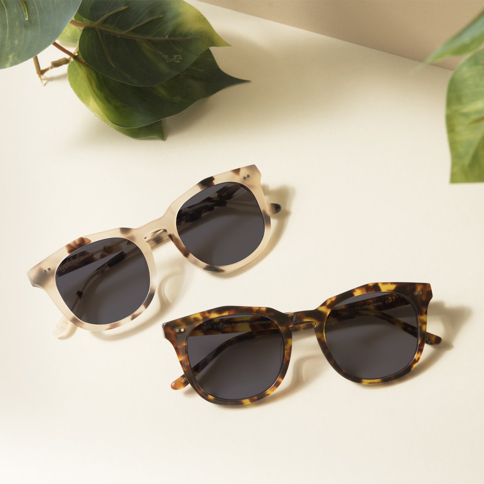 weston cream tortoise + clear and weston amber tortoise + clear prescription glasses in polarized lenses