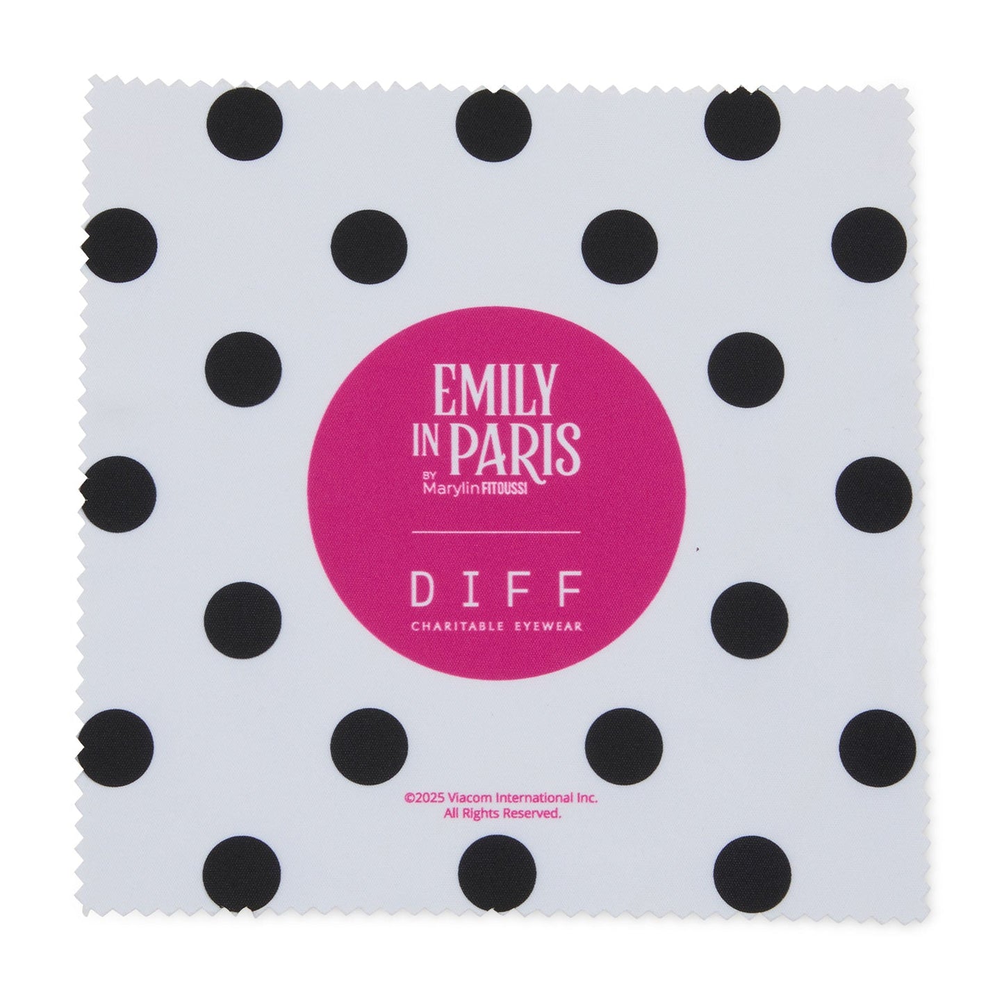 emily in paris x diff eyewear cleaning cloth