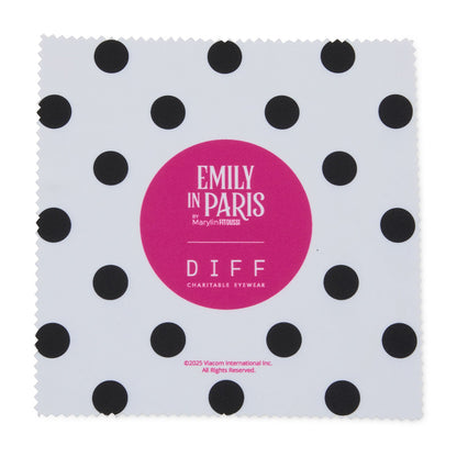 emily in paris x diff eyewear cleaning cloth