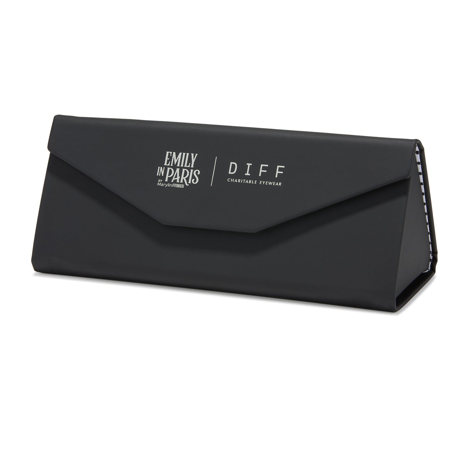 emily in paris x diff eyewear triangle case