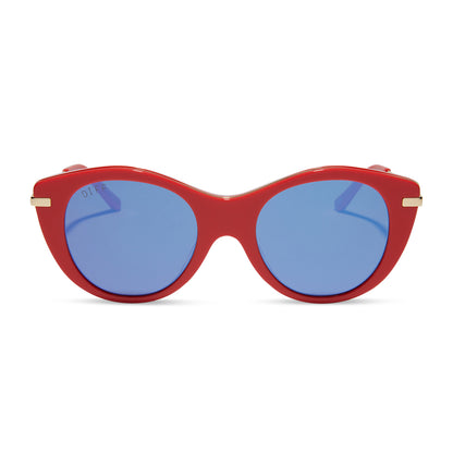 LUNA LOVEGOOD LUNA PINK + PURPLE MIRROR SUNGLASSES