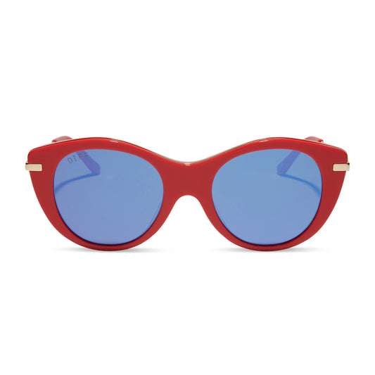 LUNA LOVEGOOD LUNA PINK + PURPLE MIRROR SUNGLASSES